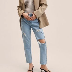 NWT Mango Loose-fit jeans with decorative rips
